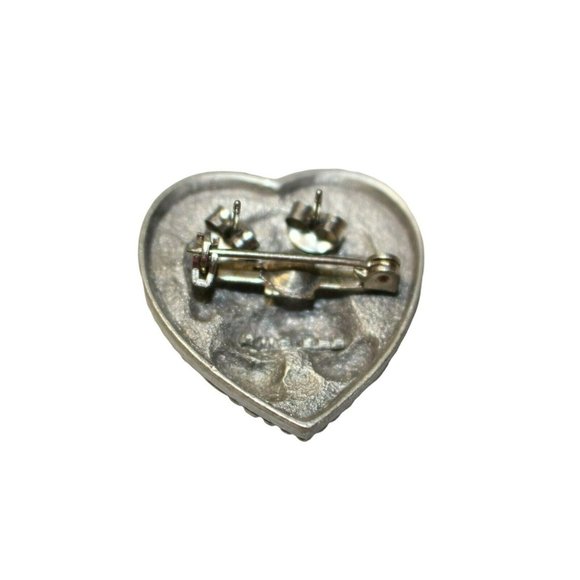Vintage Puppy Dog Heart Shaped Brooch & Bow Earrings Signed MS Dee Puppy Dog - Picture 5 of 5